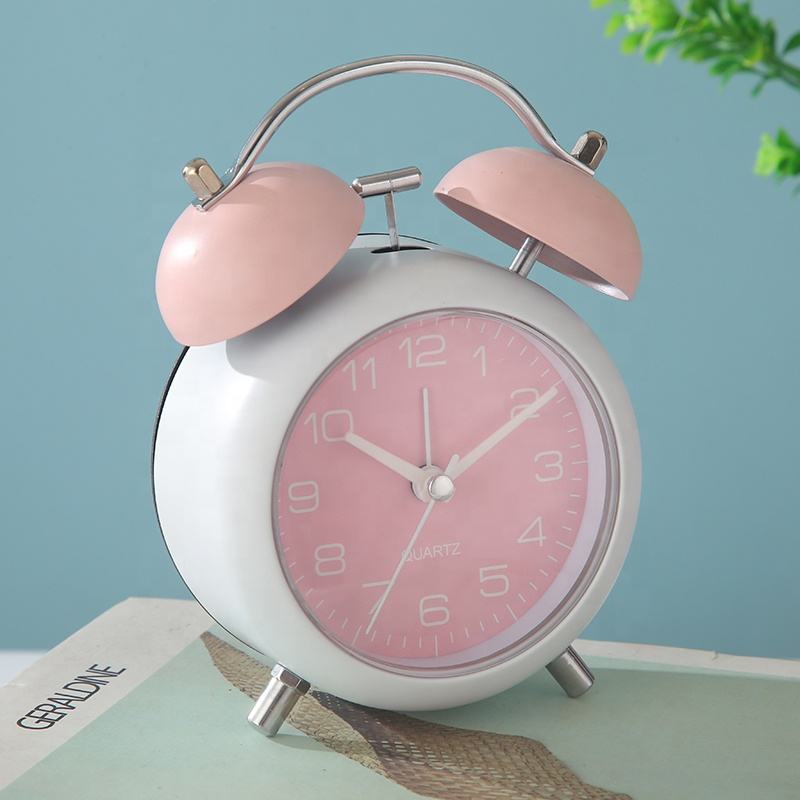 BG Mart Classic Bell Alarm Clock – Pink
